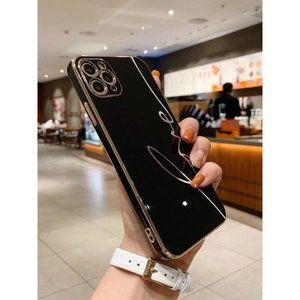 iPhone 12 Pro max Case Love Letters Black Anti-Fall Shockproof Cute Protection